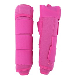 1 Pair Adjustable Horse Splint Leg Boot Protection Support Wrap Equestrian Equipment Pink
