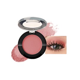 Single Lidschatten-Palette, matt, Rosa, matt, Lidschatten, lange Lebensdauer, wasserfest, schweißfest, hochpigmentiert, feine Textur, leicht zu verwischen, Make-up-Palette für Augen und Damen, 12