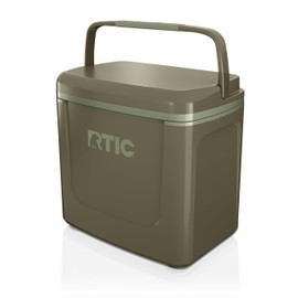 RTIC 8 QT Road Trip Personal Cooler, Small, Compact, Insulated, Portable Ice Chest Box for Food, Drink, Beverage, Beach, Camping, Picnic, Fishing, Boat, 12-Can Capacity, Olive