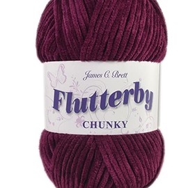 James C Brett Flutterby Chunky 100g Knitting Yarn - B52 Deep Purple