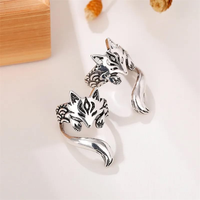 CP-00-00792xx 2 Fox Ear Cuffs / 1 Pair Earrings 2
