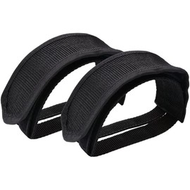 2 Pcs Black Beam Strap Pedal Straps Cycling Kids Bike Foot Pedal Straps Toe Clips Straps Tape for Fixed Gear Bike Pedals and Cleats Parts