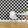 Removable Wallpaper Swatch - Retro Checkerboard Black White Checkered Custom