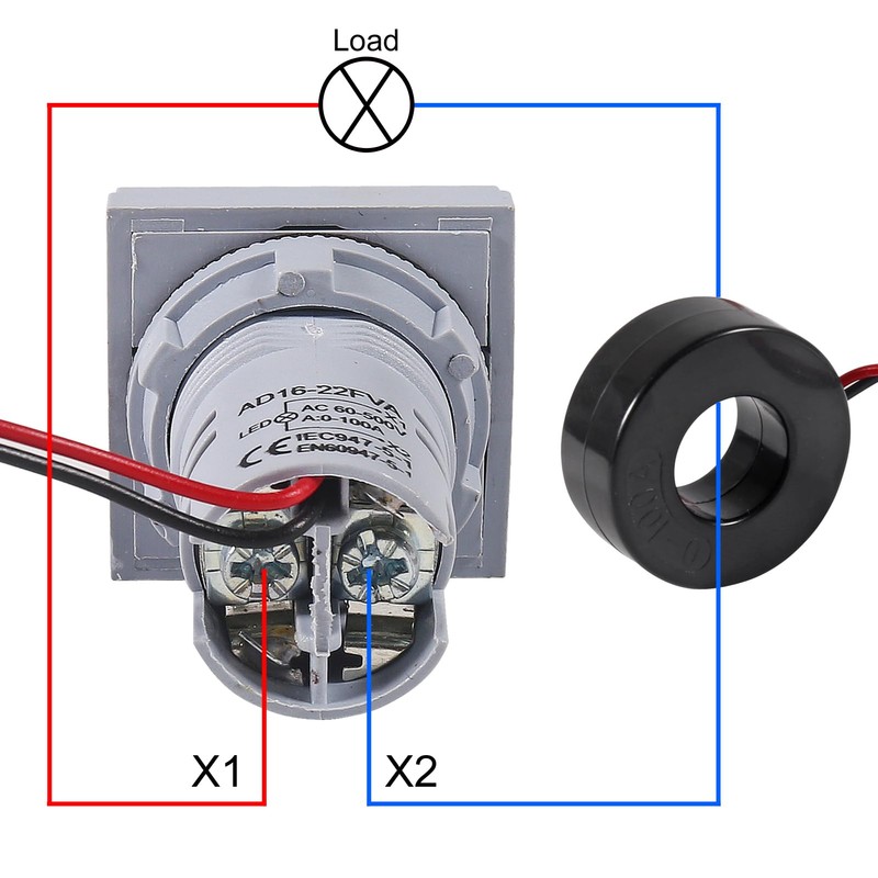 XIITIA 3pcs 2 in 1 60-500V 0-100A AC Digital Ammeter