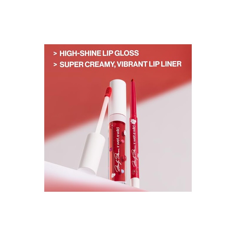 Set Labios Rojos Marilyn Monroe Delineado y gloss Wet n