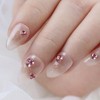 OUDQFCJ Short Nail Covers 240 Pieces Artificial Nails Short Ballerina