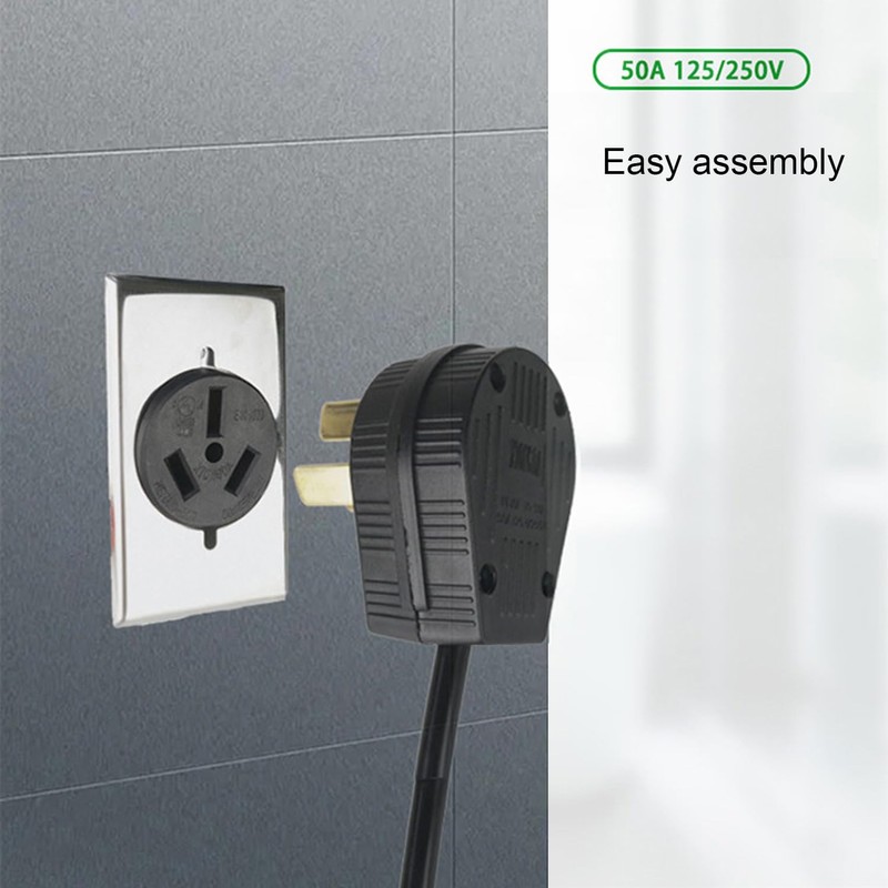 TENINYU 3-Pole, 3 Wire Dryer Plug Extension Cord Replacement Electrical