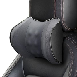 duoyif Car Neck Cushion, Large Car Headrest Made of Memory Foam and Breathable 3D Fabric, Neck Support Car Headrest for Car Seats, Office Seats, Sports Seats, Play Seats (Grey)