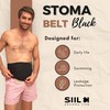 SIIL Ostomy Belt for Men and Women Black for Adbomen,