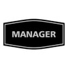 Signs ByLITA Fancy Manager Sign (Black/Silver) - Large