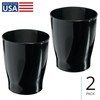 iDesign Small Round Plastic Trash Ideal for Bathroom or Office-Set