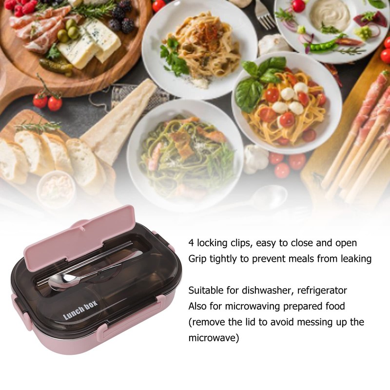 TOPINCN Lunch Box, Thermal Bento Serveware, Trays and Plates, Serving