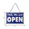 5 x Open Closed Sign Hanging Reversible High Contrast Blue