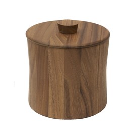 Woodard & Charles Acacia Wood Ice Bucket - 2 Quarts, 7" x 7 1/2"