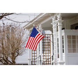 ILOT 56" Wooden Flag Pole for House Pack of 1 Plastic Sleeve Tangle Free Heavy Duty Outdoor Flag Pole (Fit All Flag Sizes)