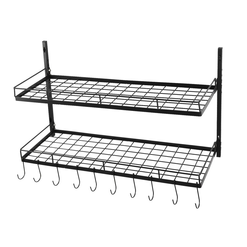 Pot and Pan Rack Organizer Hanger Storage Wall Holder Kitchen