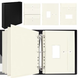 Uquelic Large Folio Document Organizer, Important Document Organizer with 8 Expandable A4 Size & 4 A5 Size Plastic Document Envelopes for Important Paper Files,Photos, Letters, Labels Included (Black)