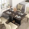 3imothrix Folding Dining Table, Dinner Table with Drawer and Storage