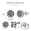 Viking Compass Earring 925 Sterling Silver Punk Gothic Earrings Viking
