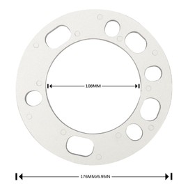 IRONTEK 12mm(1/2") Wheel Spacers (Hub Bore 108mm) Fit 5x5.5, 5x139.7mm, 5x135mm, 6x5.5, 6x135mm, 6x139.7mm Wheel Bolt Pattern 0.5inch Wheel Accessory 2PCS