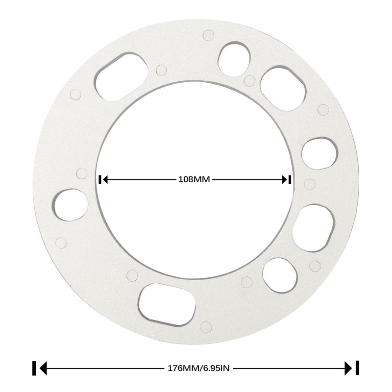 IRONTEK 12mm(1/2") Wheel Spacers (Hub Bore 108mm) Fit 5x5.5, 5x139.7mm,
