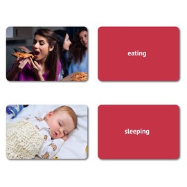 Verbs Flash Cards Volume 1 & 2 | 80 Action Language Development Educational Photo Cards | Speech Therapy Materials, ESL Materials