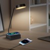 LED Desk Lamp with Wireless Charger,Industrial Table Lamp with 2