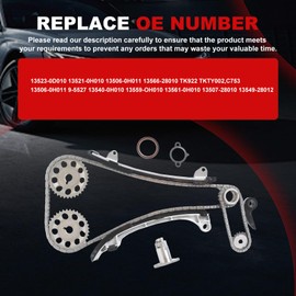 Autodevil Timing Chain Kit 2.4L Fit for Camry-auto 2002-2011 for Corolla 09-12 Fit for Matrix-auto 09-13 for Solara 02-08 for tC xB Vibe 2005-2015, 2.4L 2.0L for RAV4 04-08 Car Engine Components