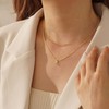 Layered Initial Necklaces for Women Girls Dainty 14K Gold Plated