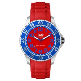 Ice-Watch - Ice Steel - Boy's Wristwatch with Silicon Strap (Small), red, Strap.