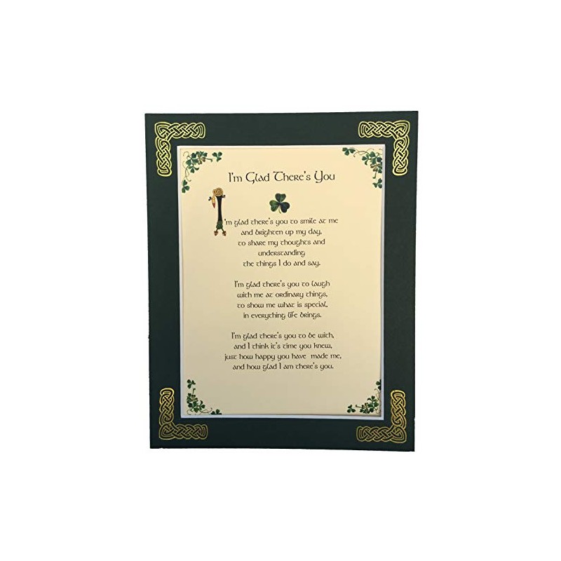 I'm Glad There's You - 8x10 Friendship Blessing with Green