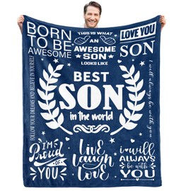 COZYCRIB Son Gifts Blanket Son Gifts from Mum Dad Son Christmas Birthday Gifts Gifts for Sons Birthday Gifts for Son for Sofa Bedding Living Room 60inx50in