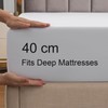 Soifox King Size Fitted Sheet White - Bed Sheets with