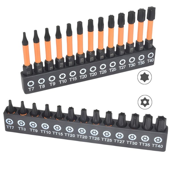 Saipor 26-Piece Torx Bit Set, Torx Screwdriver Bits Set T7-T40,