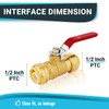 (Pack of 10) Seelink 1/2 Inch Push-Fit Ball Valve with