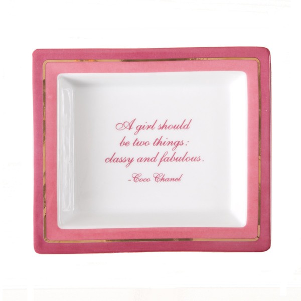 Two's Company Wise Sayings Desk Tray, Classy & Fabulous