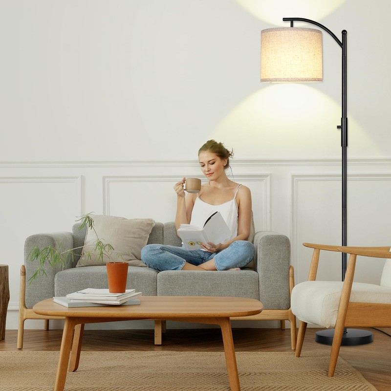 ROTTOGOON Dimmable Floor Lamp, Arc Floor Lamps for Living Room,