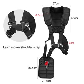 TOPJOWGA Double Shoulder Strap, Comfort Carry Strap, Shoulder Strap for Brushcutter, Double Shoulder Strap, Professional for Brushcutter, Grass Trimmer, Brush Cutter, Shoulder Strap, Grass Trimmer