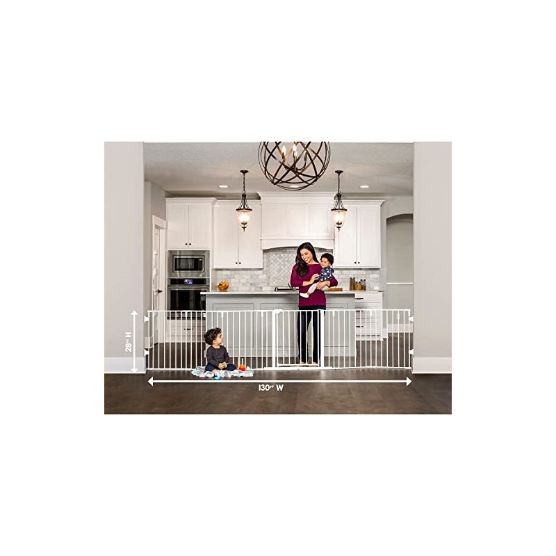 Regalo 130-Inch Super Wide Adjustable Baby Gate and Play Yard,