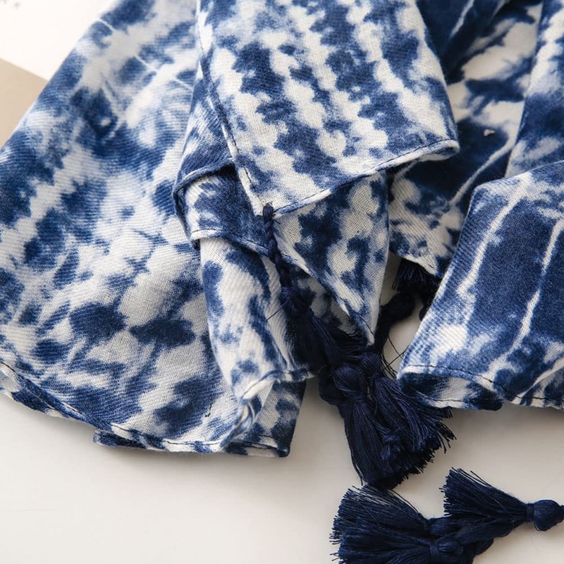 FASELE Scarf, Large, Soft, Soft, Fluffy, Cotton, Linen, Plain, Gentle,