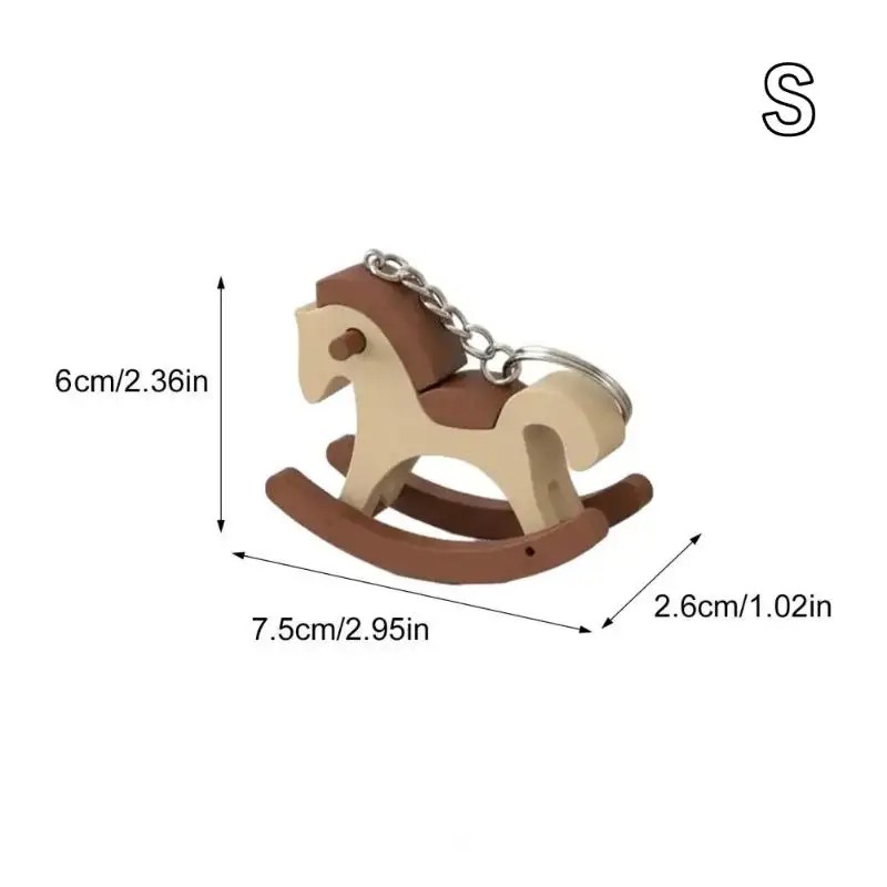 Cartoon Rocking Horse Figurine for Desk Decor – 3D Printed