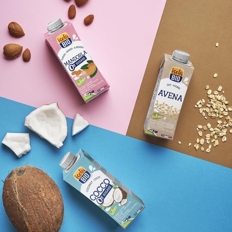 Isola Bio Mandorla On-The-Go Bevanda Vegetale Biologica Multipack, Pratica e