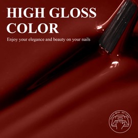 Imtiti Brown Gel Nail Polish, 1Pcs Red Brown Gel Polish Soak Off UV LED Gel Polish, Long Lasting, Nail Art Manicure Salon DIY at Home for Autumn and Winter (0.34 Fl Oz-1918)