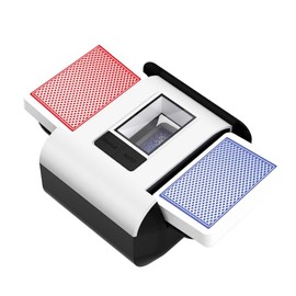 Automatic Card Shuffler with Dual Modes, Rechargeable 1-2 Deck Card Shuffle Machine, Low Noise Operation Card Shuffler for Poker, UNO, Blackjack, Skip-Bo, Phase 10