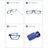 LUFF 2 Pack Folding Reading Glasses for Men/Women With Blue