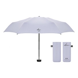 AMBRA UV: UV Protection Umbrella Windproof Mini Pocket Umbrella for Rain and Sun. 220g 18*5cm, lilac