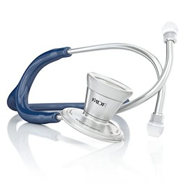 MDF ProCardial Cardiology Stethoscope, Adult, Dual Head, Free-Parts-for-Life, MDF797 (Navy Blue/Silver, Stainless Steel)