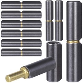 YALOJE 10pcs 2-1/2" Weld on Barrel Hinges, Heavy Duty Carbon Steel Weldable Barrel Hinges, Detachable Bullet Trailer Gate Hinges Pin for Drive Gate, Metal Swing Door, Pin OD 1/4"