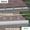 Memrita 4 Pcs Gutter Valley Splash Guards Roof Rain Diverter,Aluminum