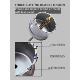 HIGHFIRE 20pcs Carbide Hole Saw Kit with Case, Carbide Tipped Hole Cutter with Pilot Drill bit for Stainless Steel, Iron, Aluminum, Alloy, Plastic